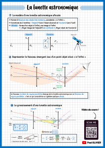 Lunette astronomique afocale : cours d'optique