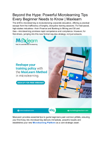 Beyond the Hype  Powerful Microlearning Tips Every Beginner Needs to Know   Maxlearn