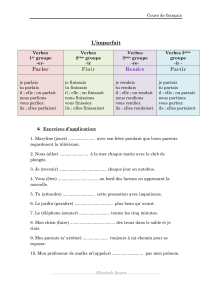 L'Imparfait en Fran&ccedil;ais: Conjugaison des Verbes et Exercices Pratiques