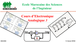 Electronique Analogique 3 : Cours d'introduction