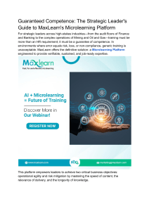 MaxLearn's Microlearning Platform: Strategic Leader's Guide