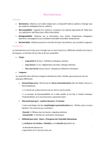 Biomatériaux : Définition, Classification & Applications