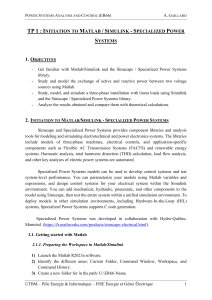 MATLAB/Simulink Power Systems Analysis Lab