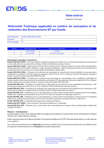 Enedis: R&eacute;f&eacute;rentiel Technique Branchements BT - Conception & R&eacute;alisation