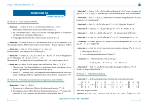Exercices de R&eacute;duction en Alg&egrave;bre Lin&eacute;aire - Lyc&eacute;e Louis-le-Grand MP