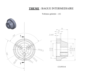 Dessin Technique : Bague Intermédiaire - Dimensions et Tolérances