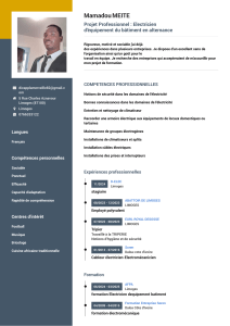 CV Mamadou MEITE - Electricien d'équipement du bâtiment
