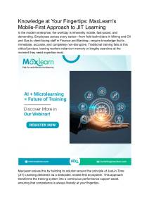 Knowledge at Your Fingertips  MaxLearn's Mobile-First Approach to JIT Learning