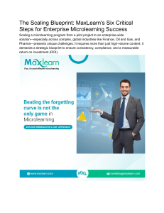 Scaling Microlearning: MaxLearn's 6 Steps to Success