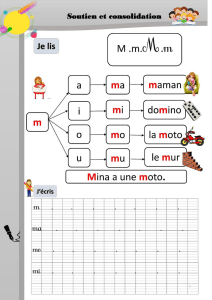 Apprendre la lettre M: Syllabes, mots et écriture en français