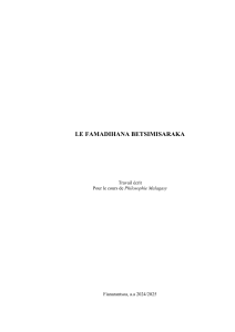 Le Famadihana Betsimisaraka : Analyse Philosophique d'Eugène Régis Mangalaza