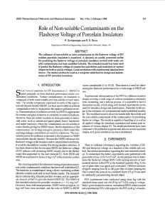 Role of Non-soluble Contaminants on HV Porcelain Insulator Flashover Voltage