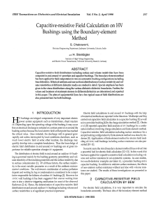 Capacitive-resistive Field Calculation on HV Bushings using BEM