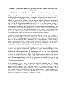 Insulator Contamination Flashover Prediction: Tests & Simulations