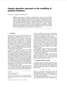 Genetic Algorithm for Polluted Insulator Modeling