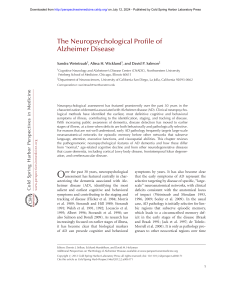Alzheimer's Disease: Neuropsychological Profile & Early Detection