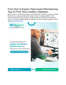 From Zero to Expert  High-Impact Microlearning Tips for First-Time Creators   Maxlearn