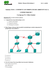TD Réseaux Informatiques avec Solutions