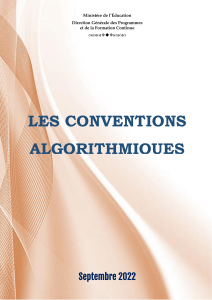 Conventions Algorithmiques: Guide pour la Programmation