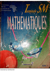 Manuel de Math&eacute;matiques Terminale SM - Collection Inter Africaine