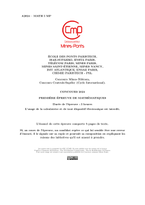 Concours Mines-Télécom 2024 - Mathématiques I MP - Intégrale de Dirichlet