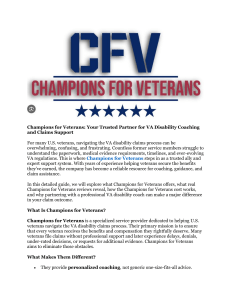 VA Disability Claims Support: Champions for Veterans Guide