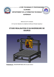 Mémoire: Étude et Réalisation d'une MOCN (CNC) - Lycée Alarobia