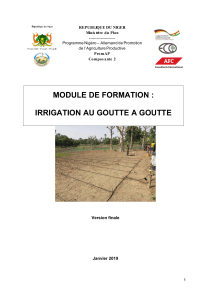 Module de Formation: Irrigation Goutte à Goutte pour l'Agriculture