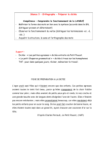 Pr&eacute;paration dict&eacute;e : Orthographe et grammaire - Le Petit Poucet
