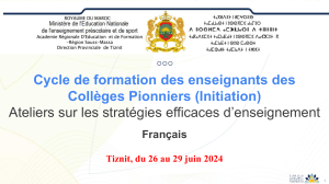 Formation Enseignants Collèges Pionniers: Stratégies Efficaces Français