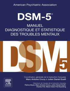 DSM-5 Manuel Diagnostique et Statistique des Troubles Mentaux