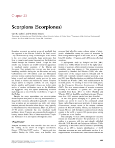 Scorpions (Scorpiones): Taxonomy & Venomous Species