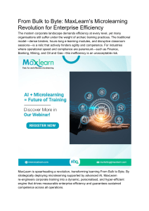 From Bulk to Byte  MaxLearn's Microlearning Revolution for Enterprise Efficiency
