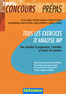 Exercices d'Analyse MP : Pr&eacute;paration Concours