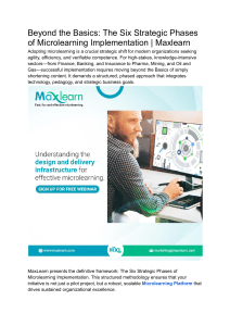 Microlearning Implementation: 6 Strategic Phases for Success