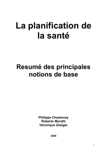 Planification de la Santé : Résumé des Notions de Base et Étapes Clés