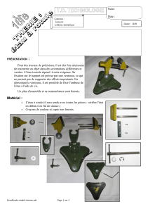 Exercice : Étude des liaisons d'un étau à rotule