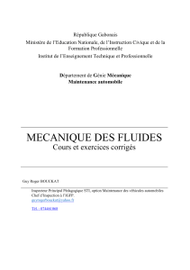 Mécanique des Fluides: Cours & Exercices Corrigés - Maintenance Auto