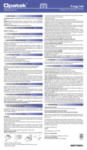 OPATEK&reg; : Notice d'information du patient