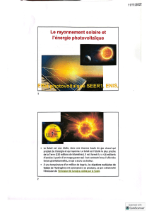 Rayonnement Solaire & Énergie Photovoltaïque - ENIS
