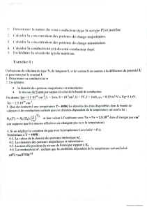 Exercices de Physique des Semi-conducteurs : Conductivité et Niveaux de Fermi