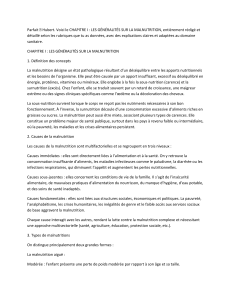 Malnutrition: Généralités, Diagnostic, Prise en Charge & Régimes Alimentaires
