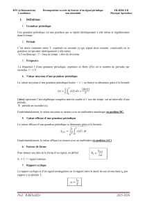 Décomposition en série de Fourier : Cours et exercices EII