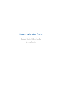 Mesure, Intégration, Fourier : Cours Universitaire