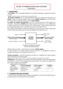 Etude et Modélisation des Systèmes : Cours