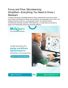 Focus and Flow  Microlearning Simplified—Everything You Need to Know   Maxlearn