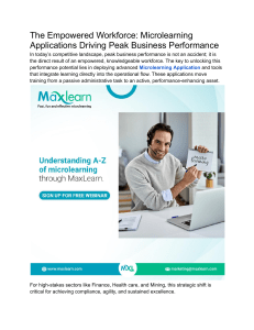 Microlearning Applications: Empowering Workforce Performance