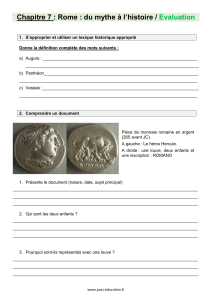 Évaluation Histoire Rome : Mythes, Origines et République Romaine