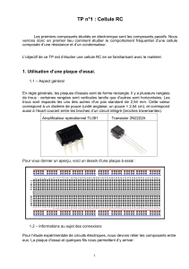 TP n°1 : Étude Cellule RC, GBF & Oscilloscope - Électronique