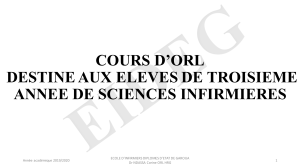 Cours d'ORL pour &eacute;l&egrave;ves infirmiers : Anatomie et physiologie de l'oreille